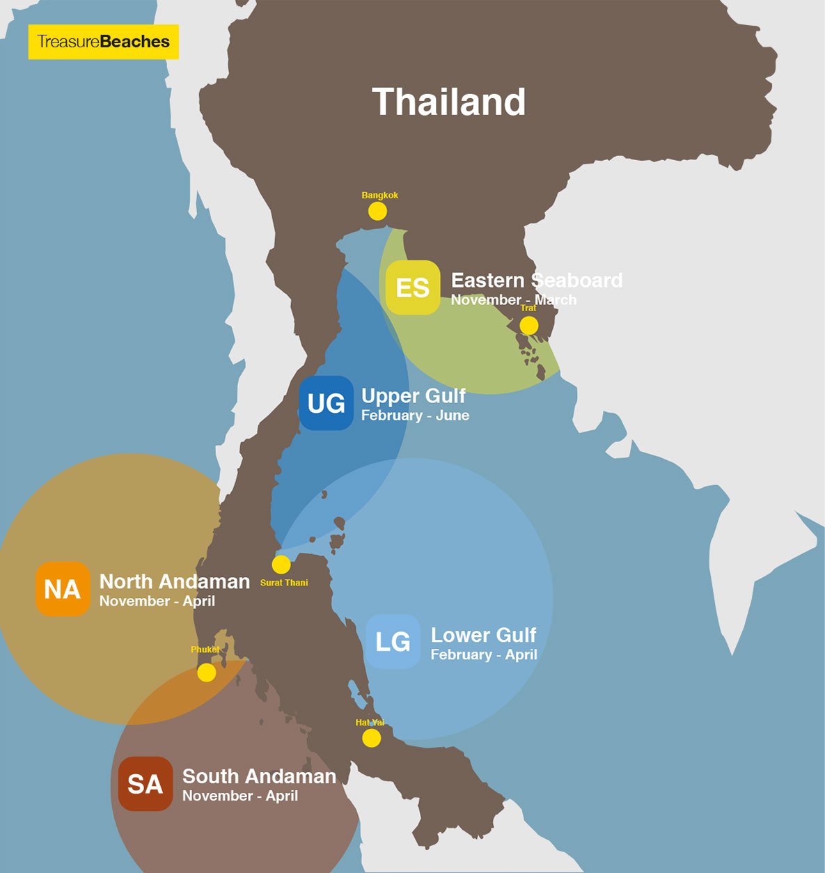 Best Beaches In Thailand Map What Treasurebeaches Is About